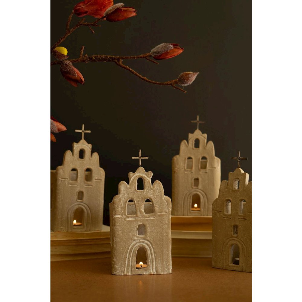 Clay San Antonio Mission Luminary