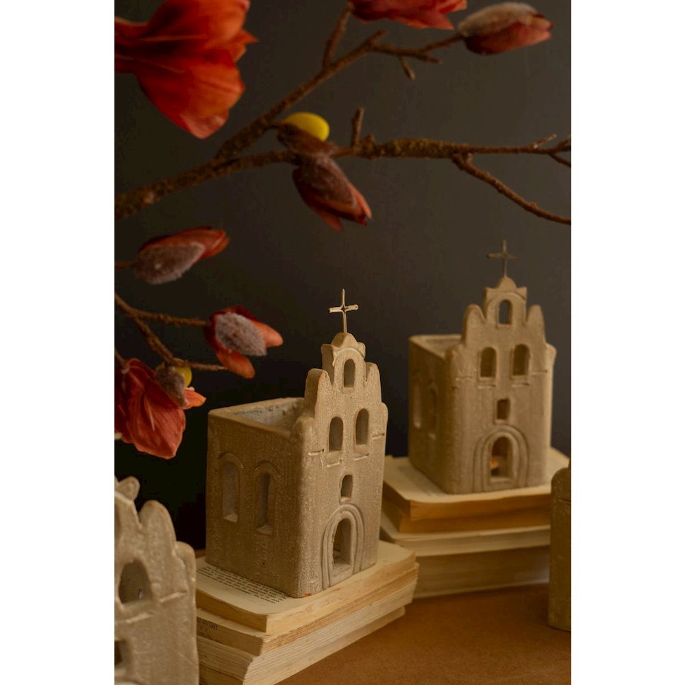 Clay San Antonio Mission Luminary