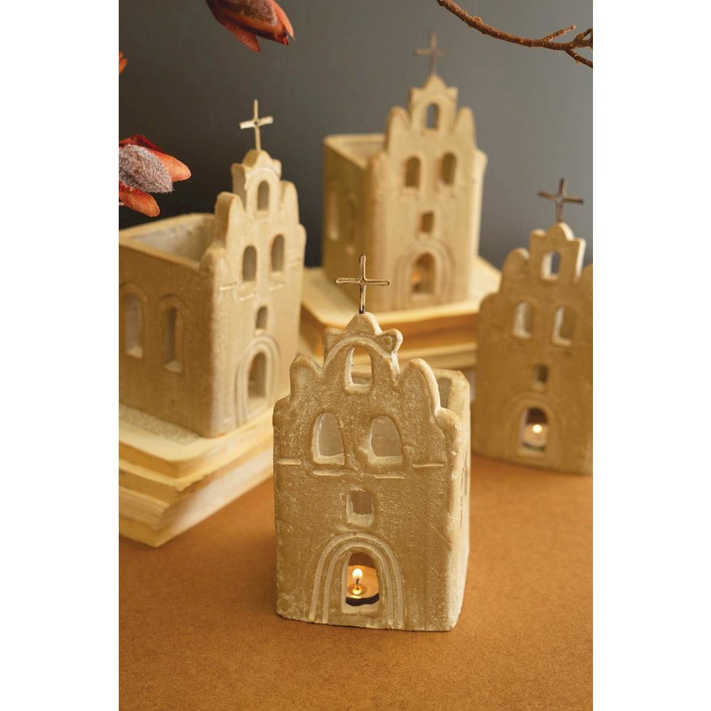 Clay San Antonio Mission Luminary