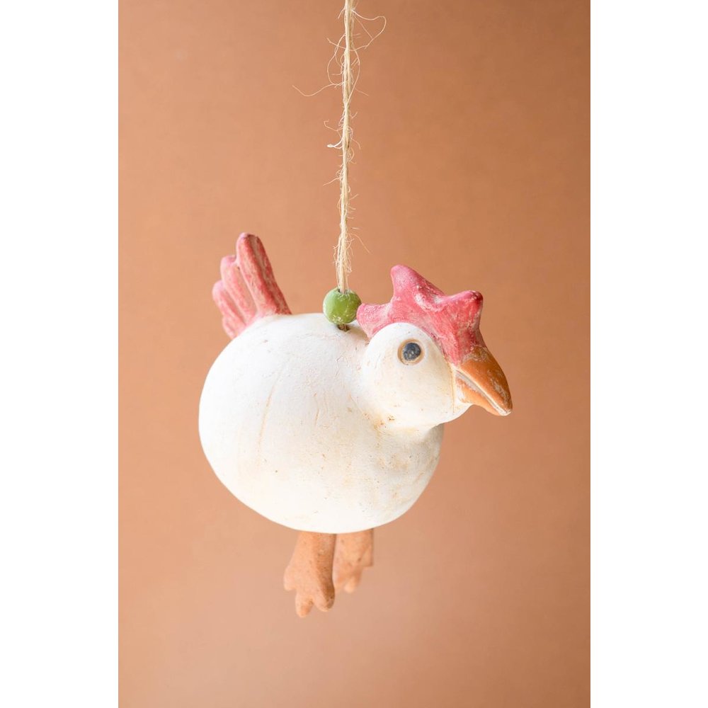 Hanging Clay Chicken Chime