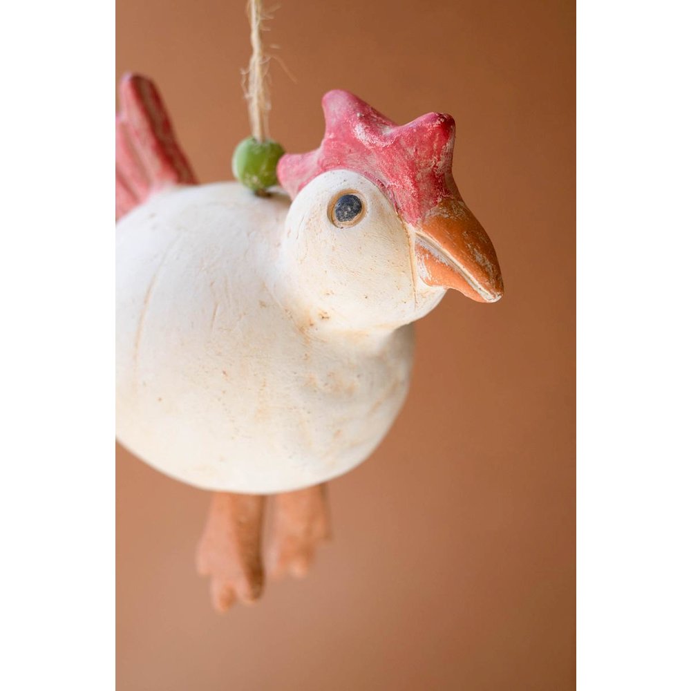 Hanging Clay Chicken Chime