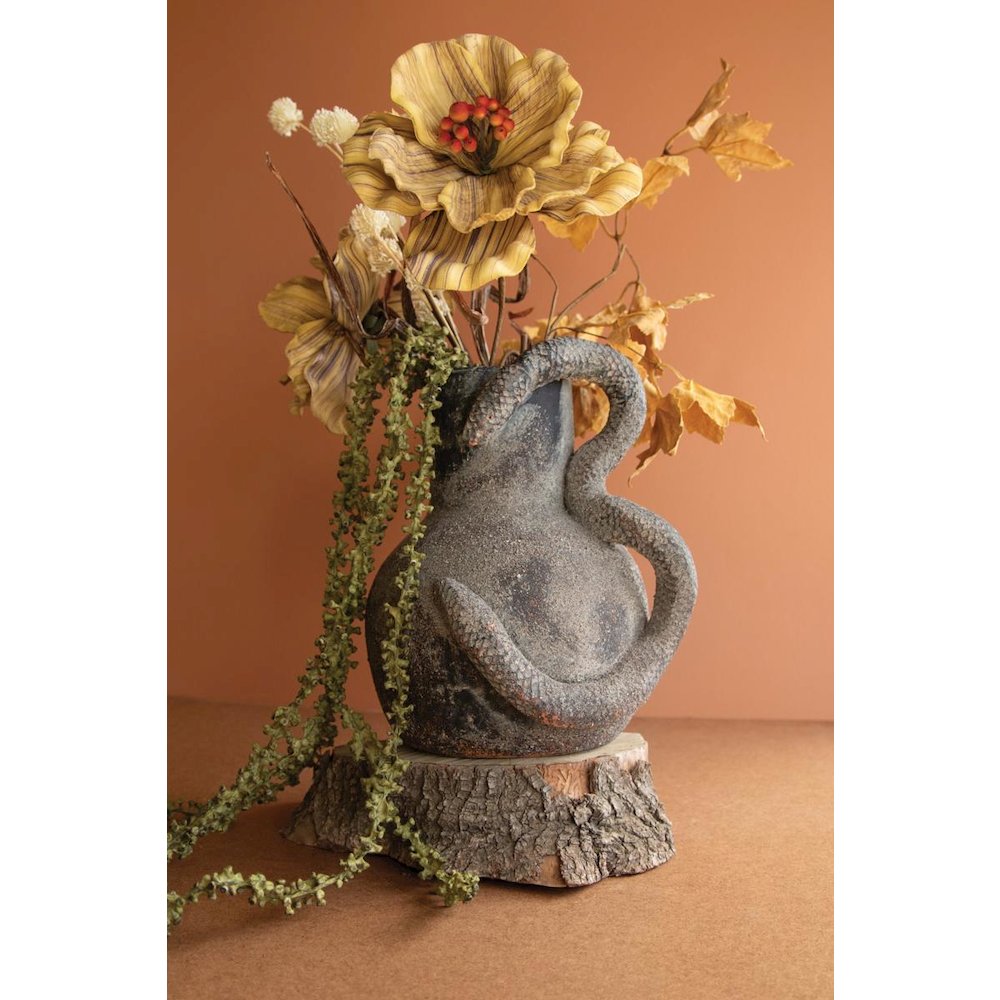 Clay Snake Vase