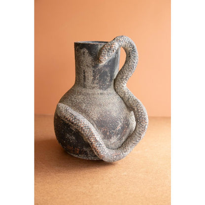 Clay Snake Vase
