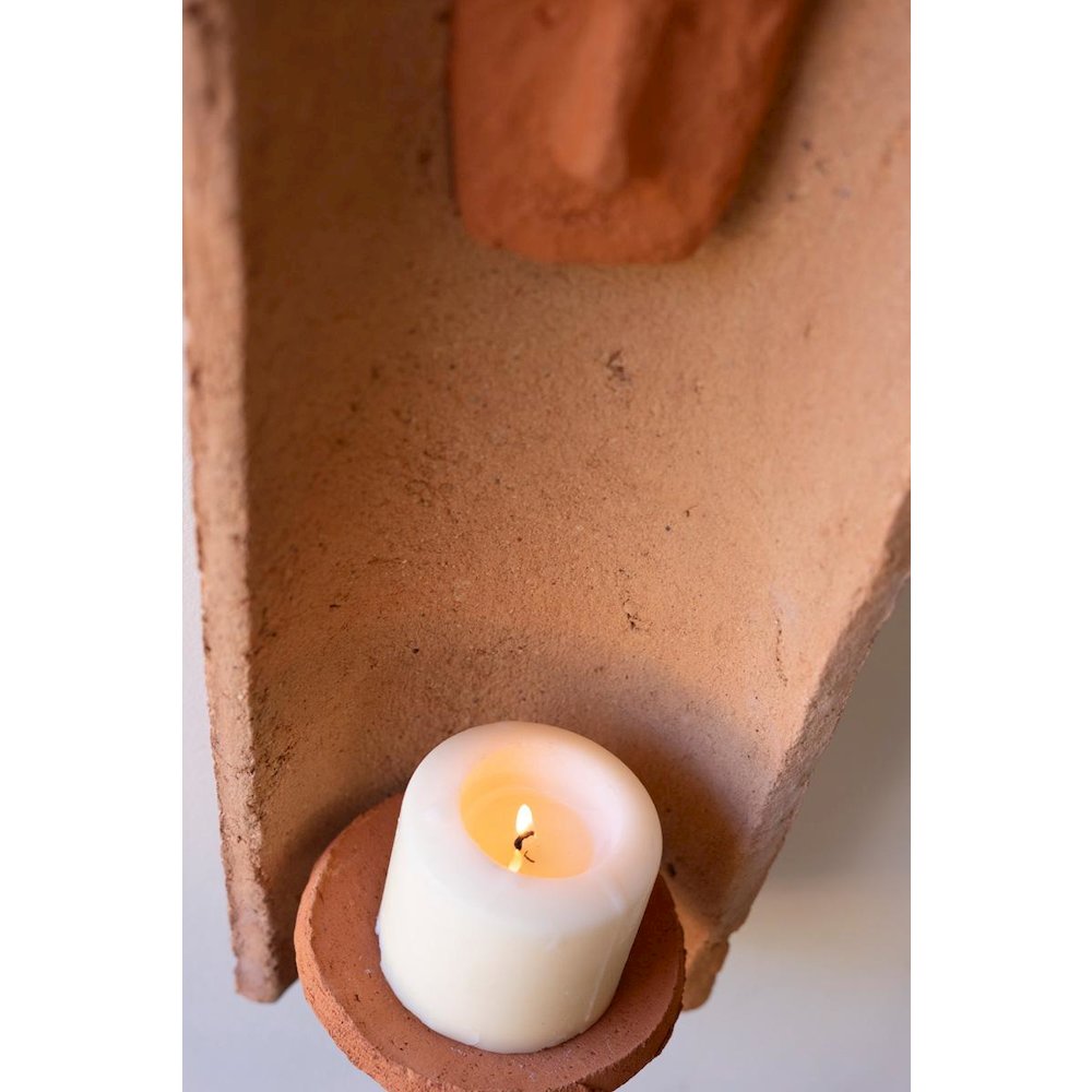 Clay Roofing Tile Pillar Holder With Clay Face