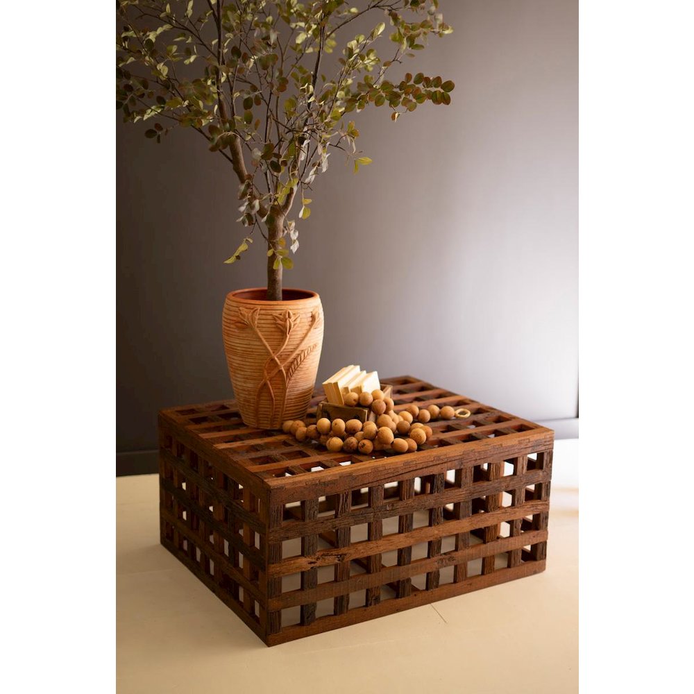Recycled Truck Wood Grid Coffee Table