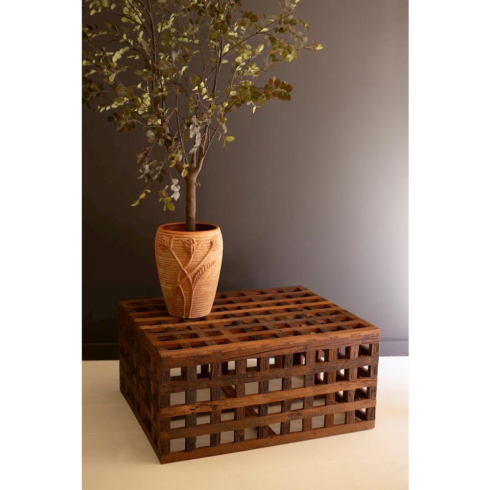 Recycled Truck Wood Grid Coffee Table