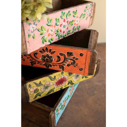 Set of Four Hand Painted Brick Molds