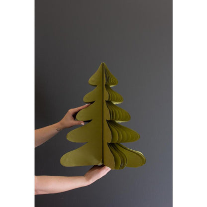 Set Of Five Paper Accordian Christmas Trees - One Each