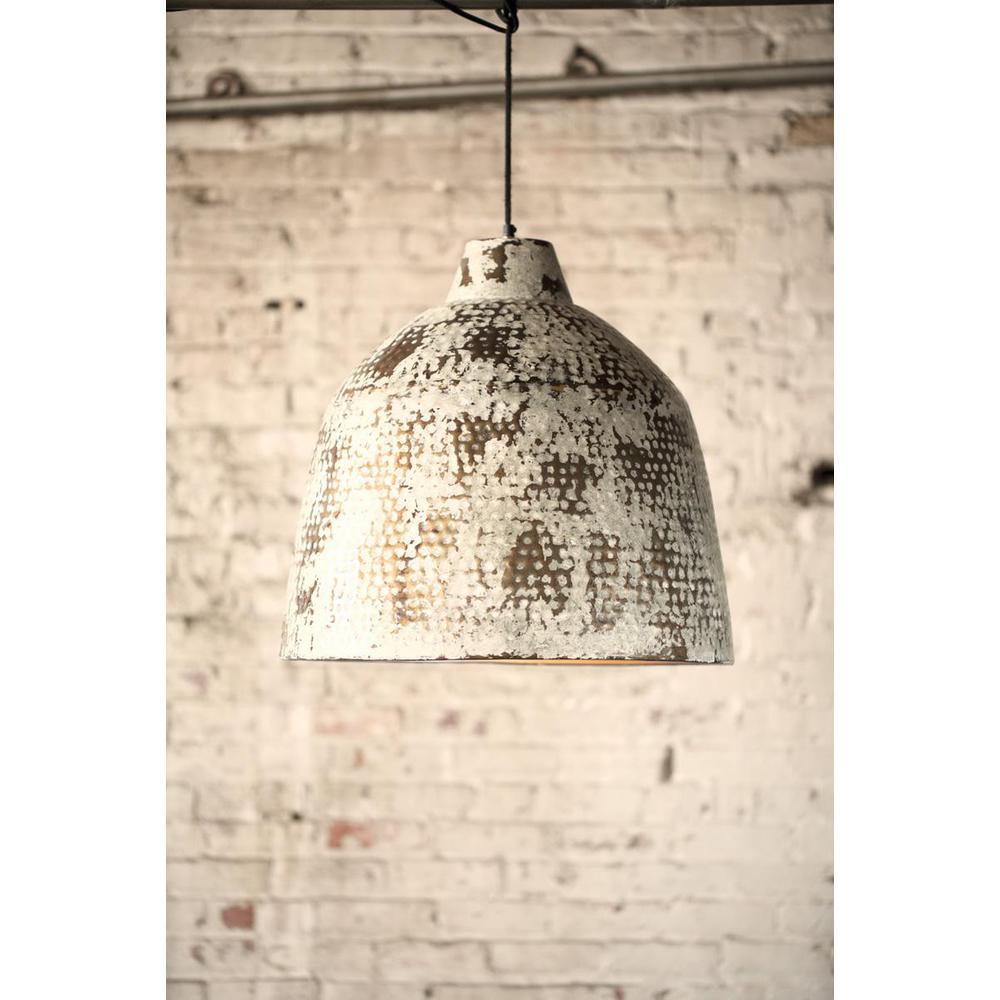 Rustic White Metal Pendant Light