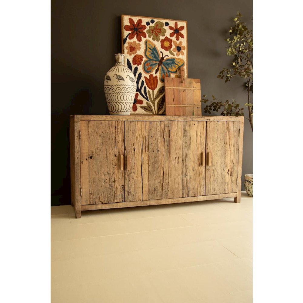 Reclaimed Wood Four Door Sideboard