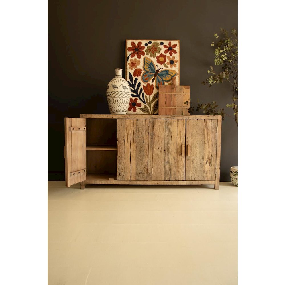 Reclaimed Wood Four Door Sideboard