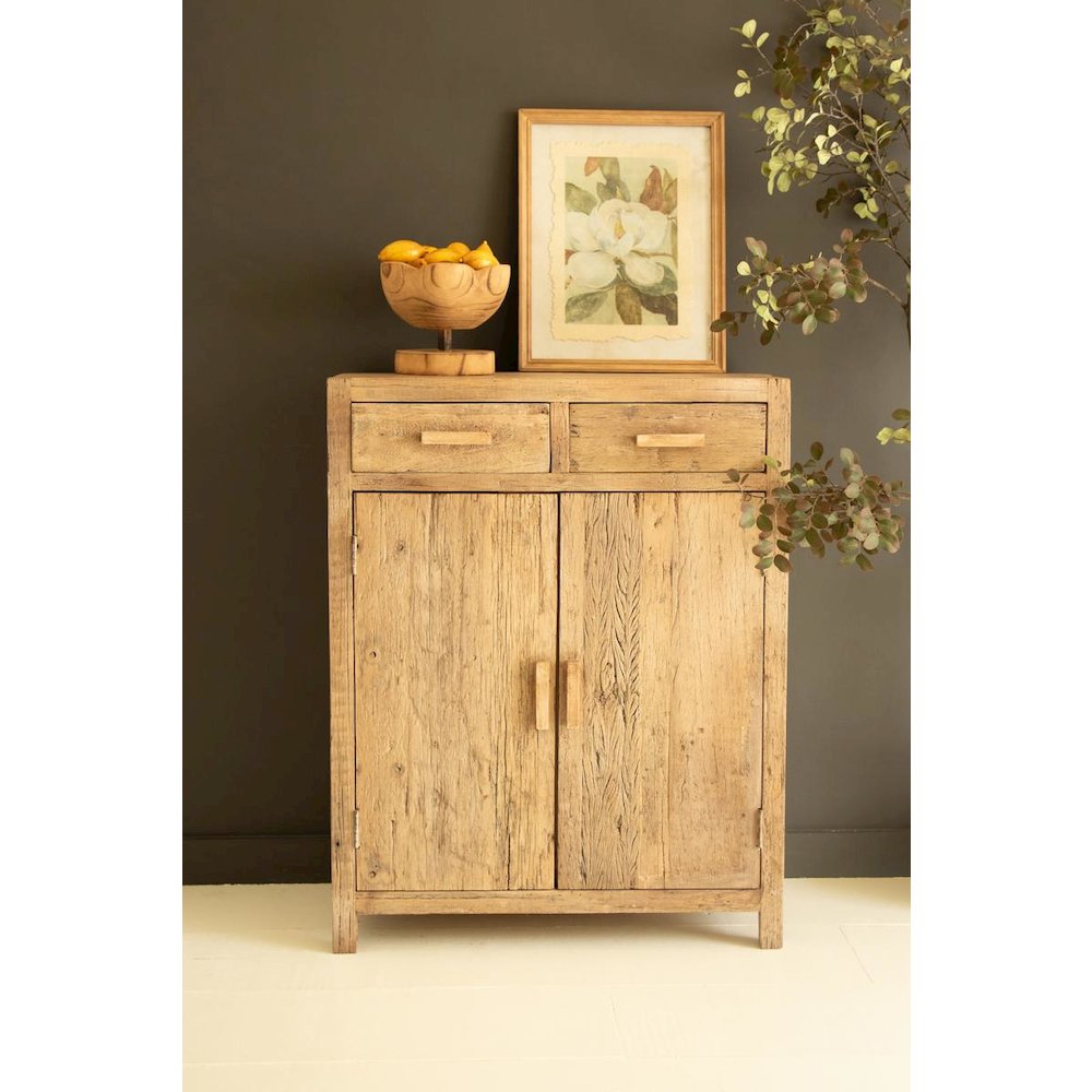 Reclaimed Wood Two Door, Two Drawer Cabinet