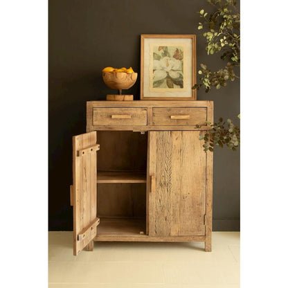 Reclaimed Wood Two Door, Two Drawer Cabinet