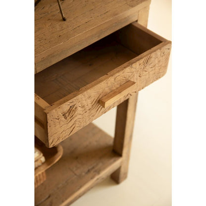 Reclaimed Wood Three Drawer Console - 59" Long