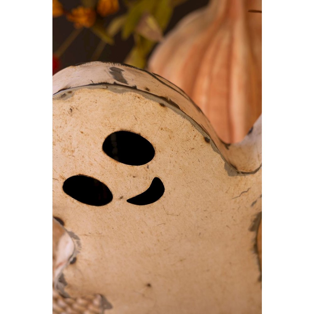 Set Of Two Recycled Iron Halloween Ghosts