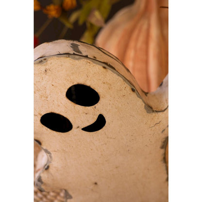Set Of Two Recycled Iron Halloween Ghosts