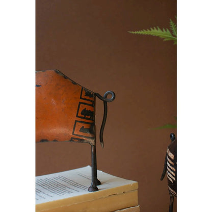 Set Of Two Recycled Iron Steers