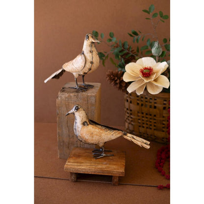 Set of Two Recycled Metal Doves