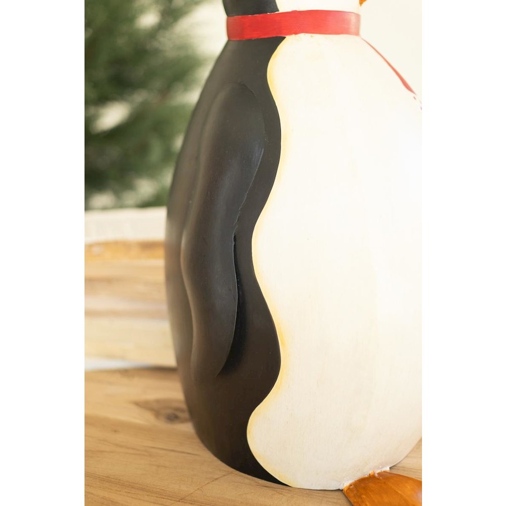 Painted Metal Penguin