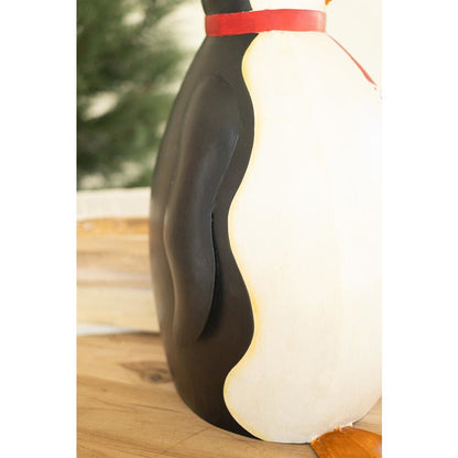 Painted Metal Penguin