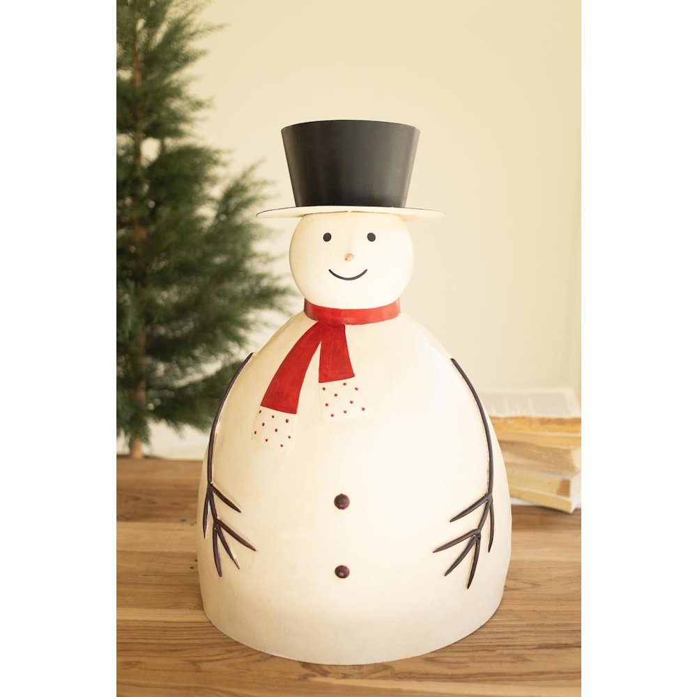 Painted Metal Snowman