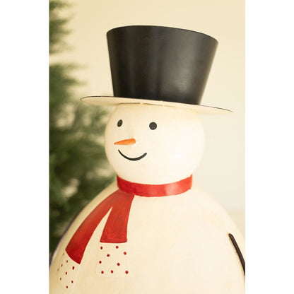 Painted Metal Snowman