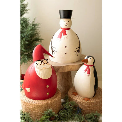 Painted Metal Snowman