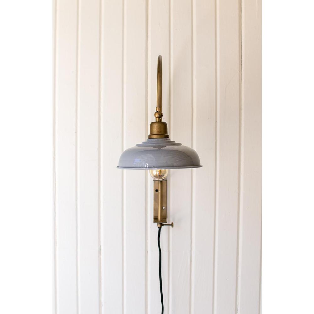 Wall Light With Grey Shade