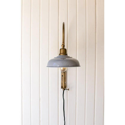 Wall Light With Grey Shade
