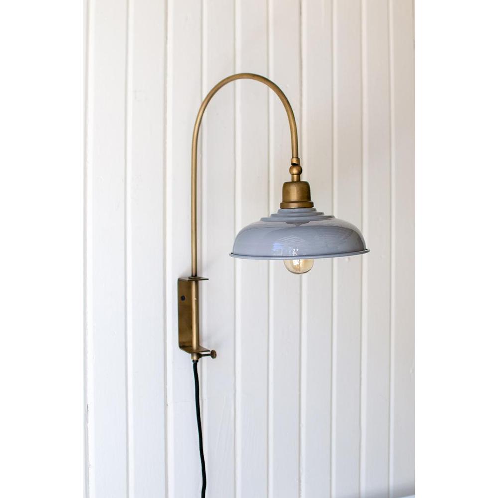 Wall Light With Grey Shade
