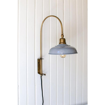 Wall Light With Grey Shade