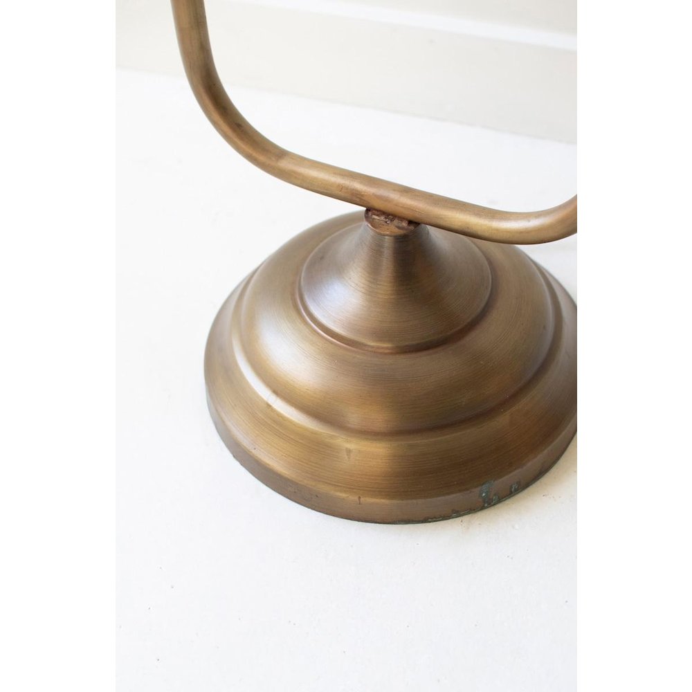 Antique Gold Double Floor Lamp With Metal Shades