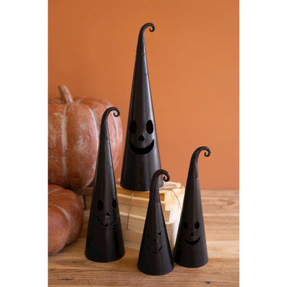 Set Of Four Halloween Hat Jack-O-Lanterns