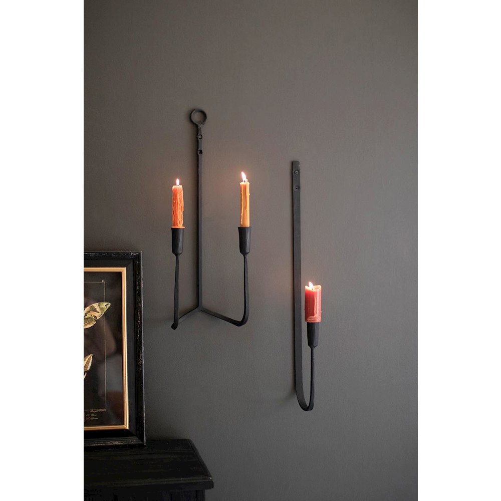 Forged-Iron Single Taper Wall Sconce