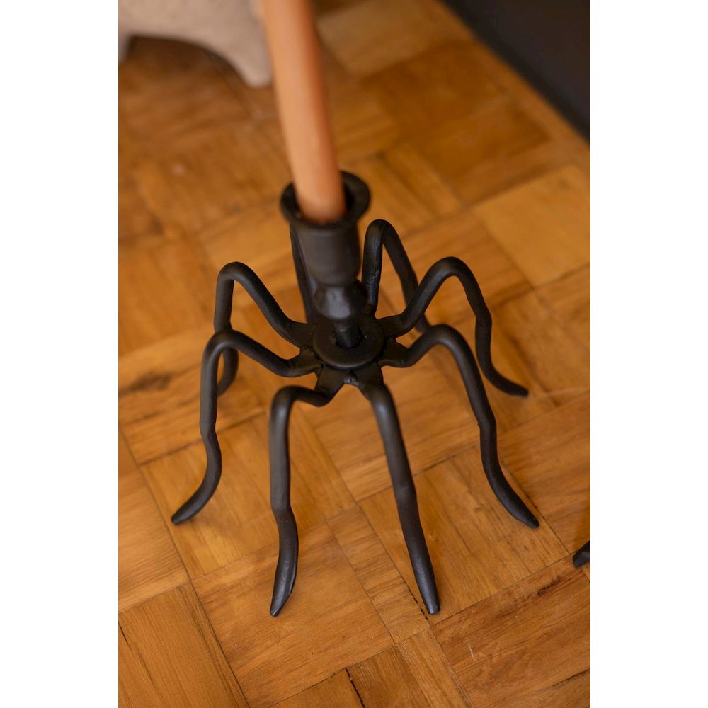 Set Of Two Spider Taper Candle Holders