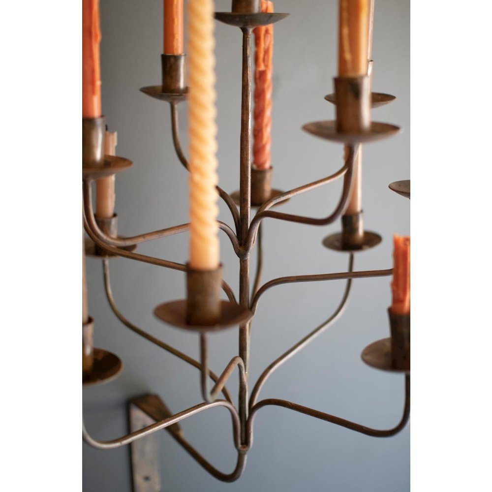 Iron Thirteen Taper Wall Candelabra