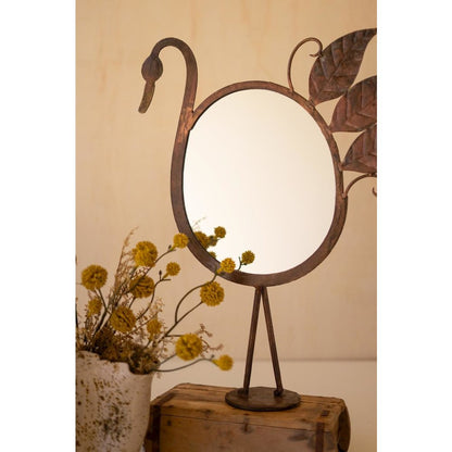 Iron Swan Table Top Mirror