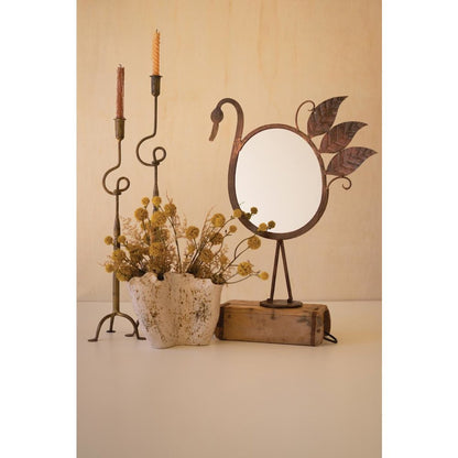 Iron Swan Table Top Mirror
