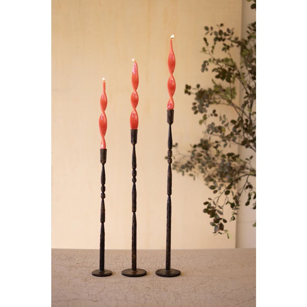 Set of Three Tall Taper Candle Stands