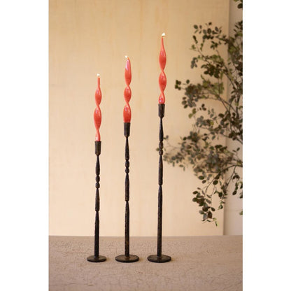Set of Three Tall Taper Candle Stands