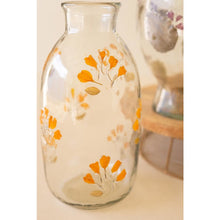 Set of Two Glass Vases with Natural Flowers