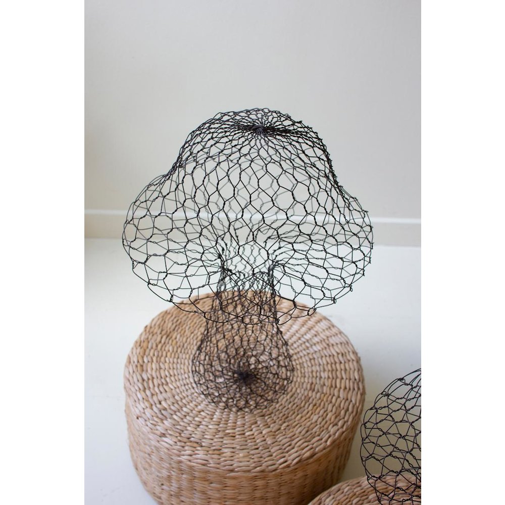 Set Of Three Wire Mushrooms