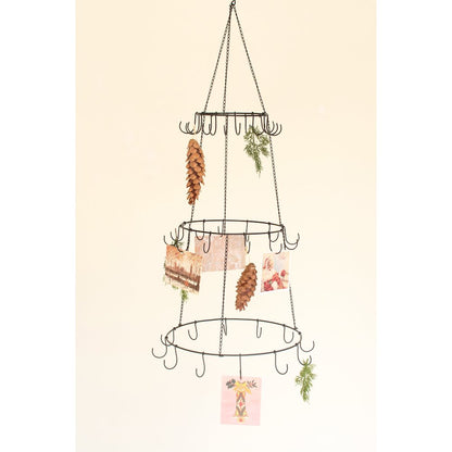 Three Layer Hanging Wire Ornament Tree