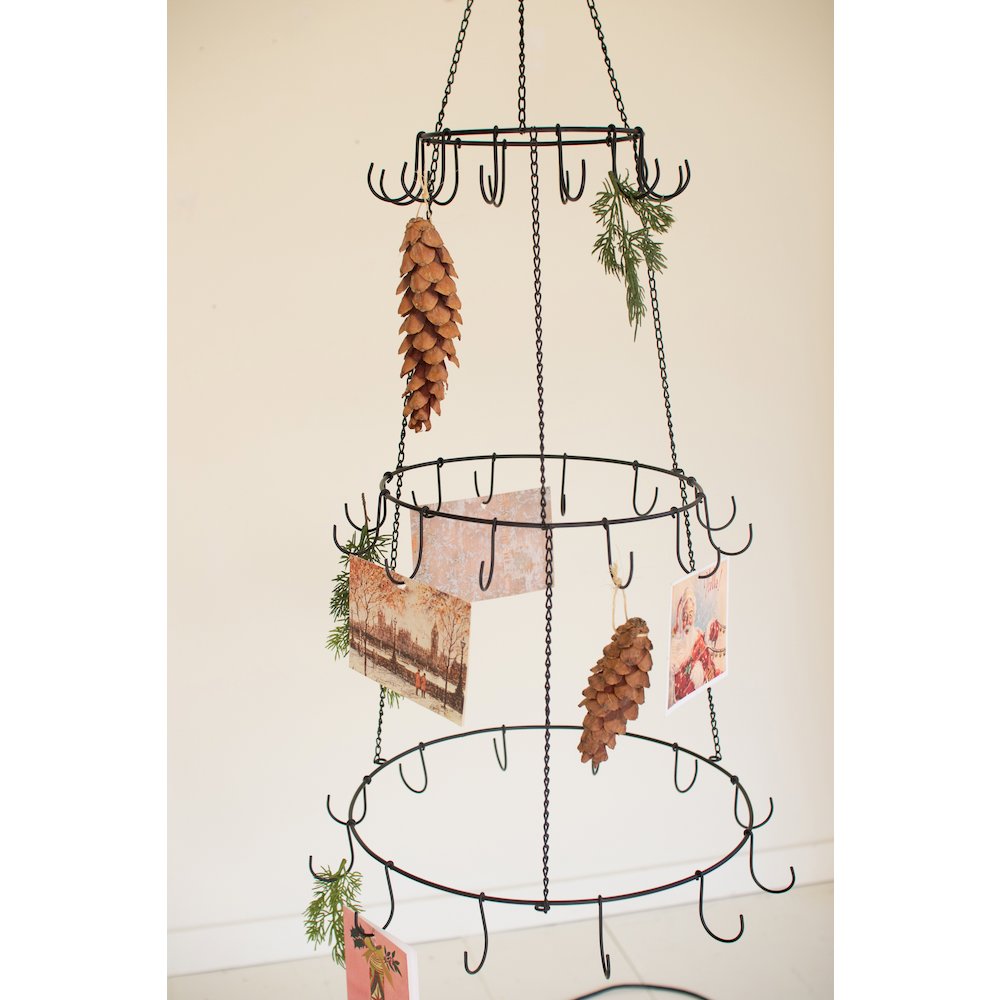 Three Layer Hanging Wire Ornament Tree