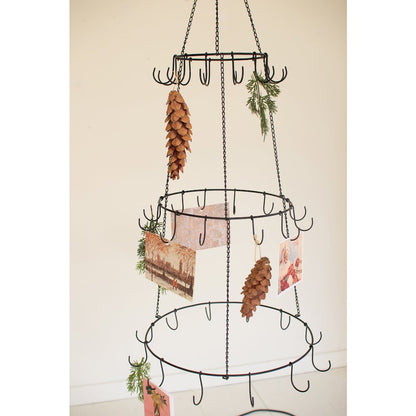 Three Layer Hanging Wire Ornament Tree