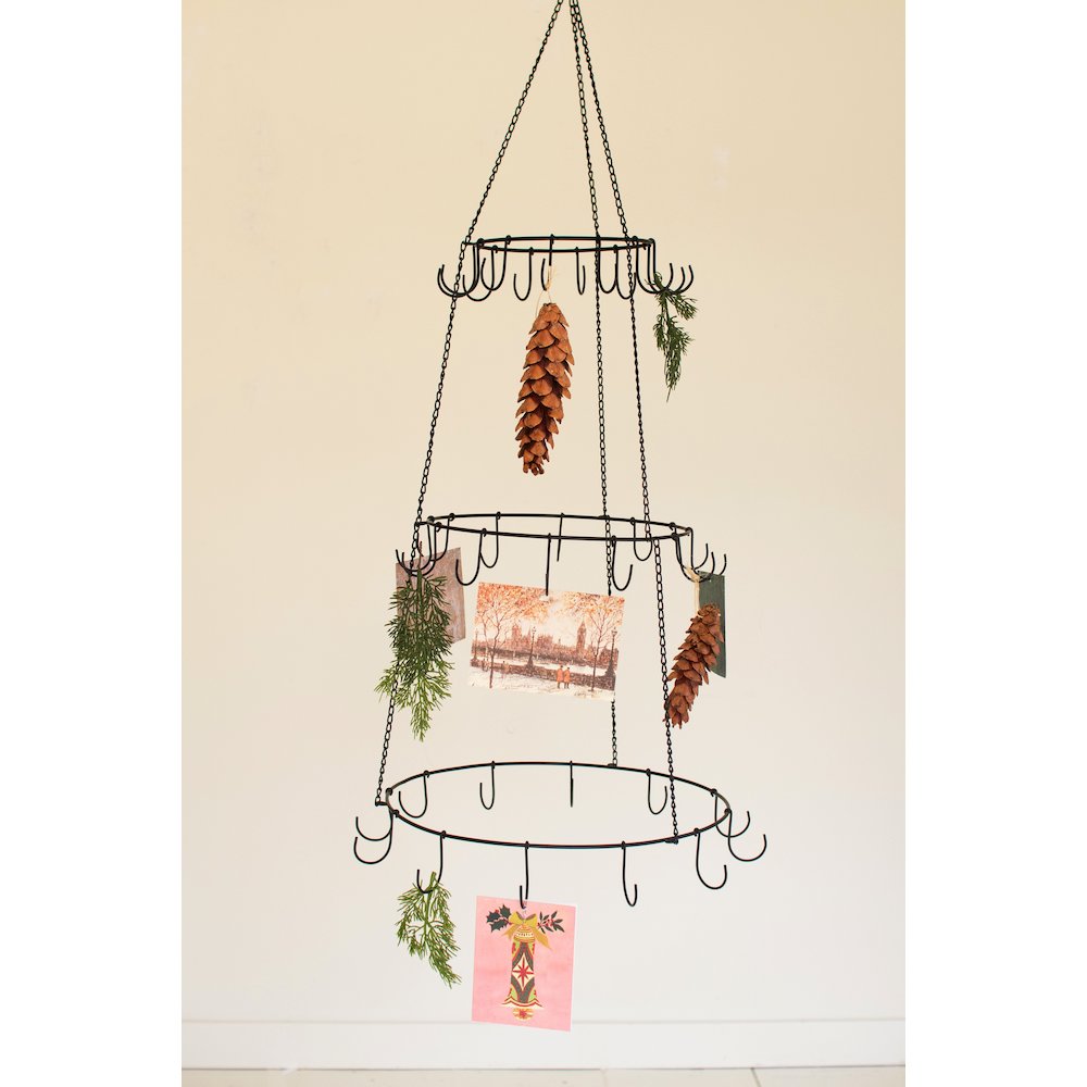 Three Layer Hanging Wire Ornament Tree