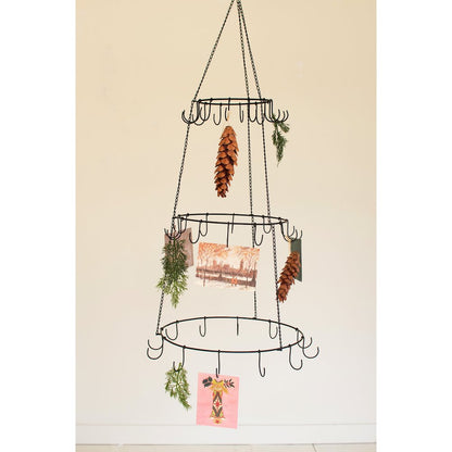 Three Layer Hanging Wire Ornament Tree