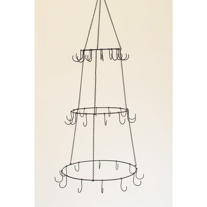 Three Layer Hanging Wire Ornament Tree
