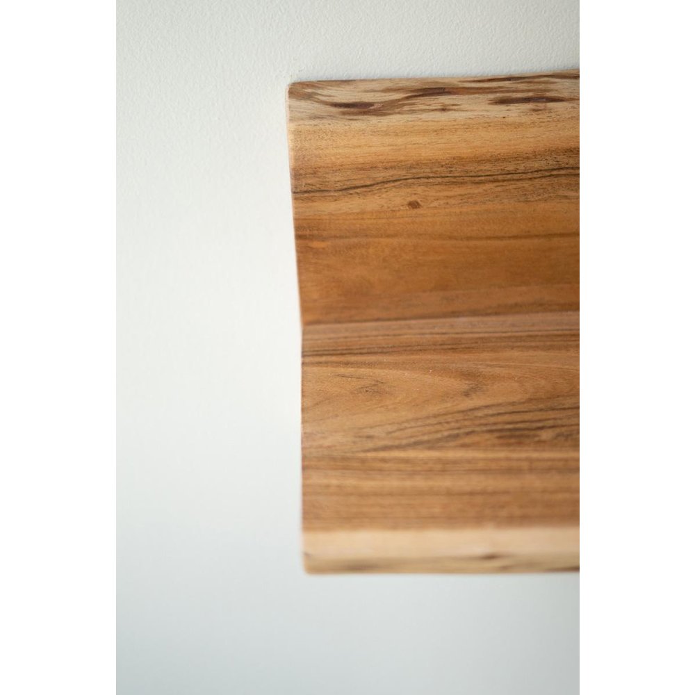 Set Of Three Live-Edge Acacia Wood Floating Shelves