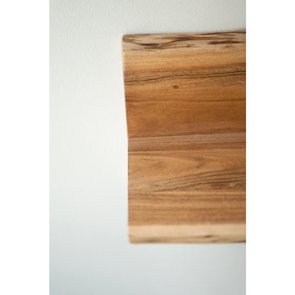 Set Of Three Live-Edge Acacia Wood Floating Shelves